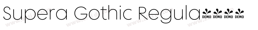 Supera Gothic Regula字体转换